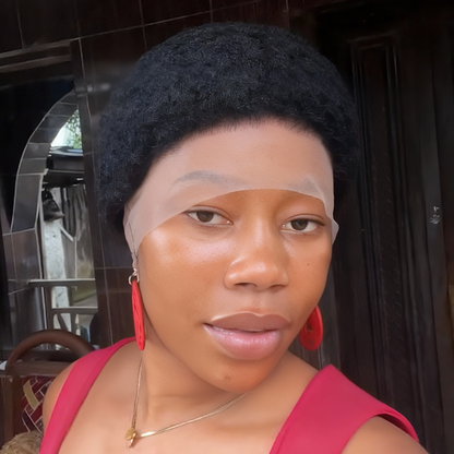 Full Lace Natural Black Afro Kinky Low Cut Glueless Pixie Wig