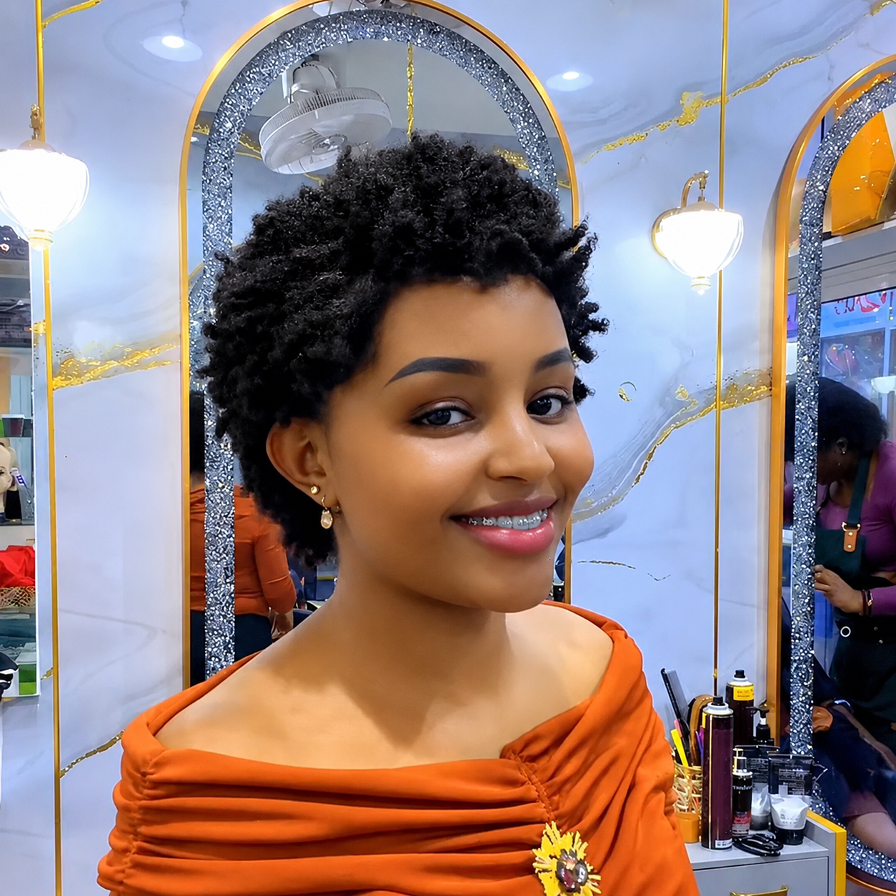 9x4 Lace Short Twisted Afro Dread Curly Wig Human Hair