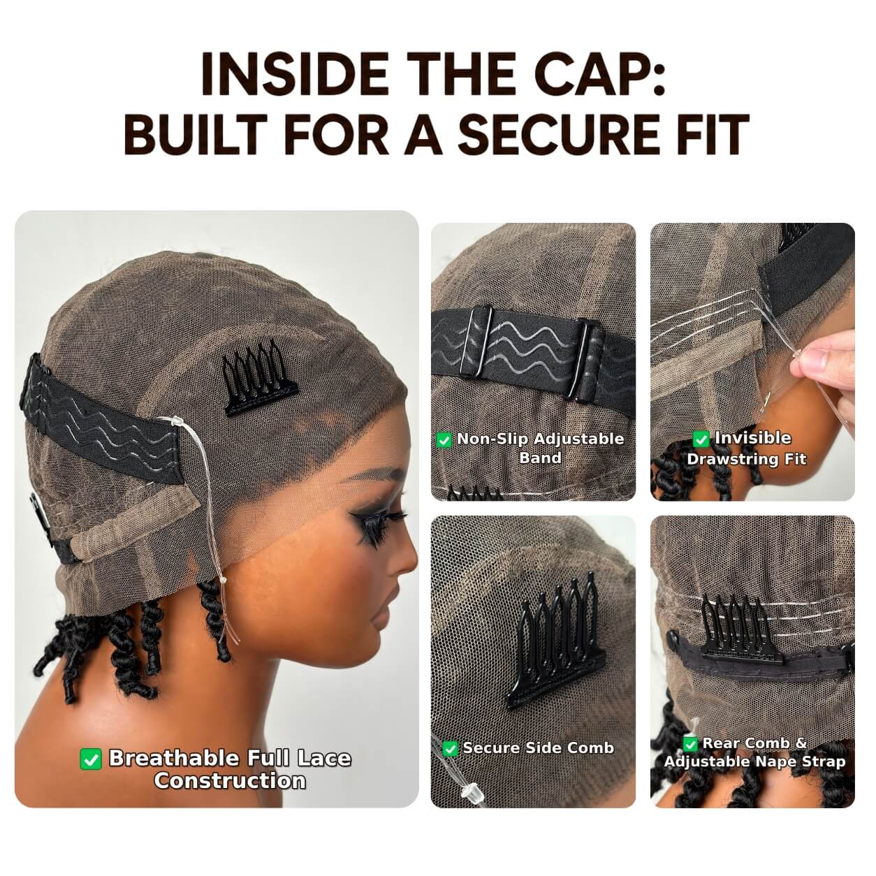 Full Lace Twist-out Afro Locs Wig With Secure Invisi Drawstring