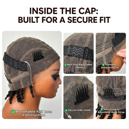 Full Lace Twist-out Afro Locs Wig With Secure Invisi Drawstring