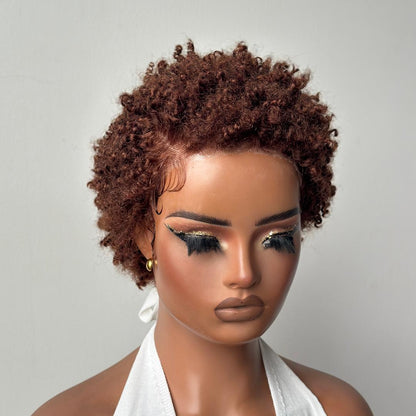 9x4 Lace Short Twisted Afro Dread Curly Wig Human Hair