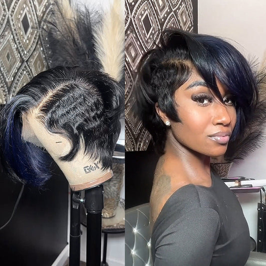 Coracrown Natural Realistic Side Parted 13×4 Lace Frontal Bob Wig