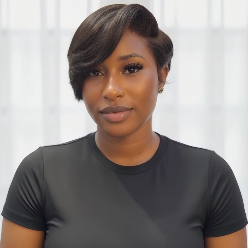 Boss Lady Side Parted Pixie Cut 13x4 Frontal Lace Wig