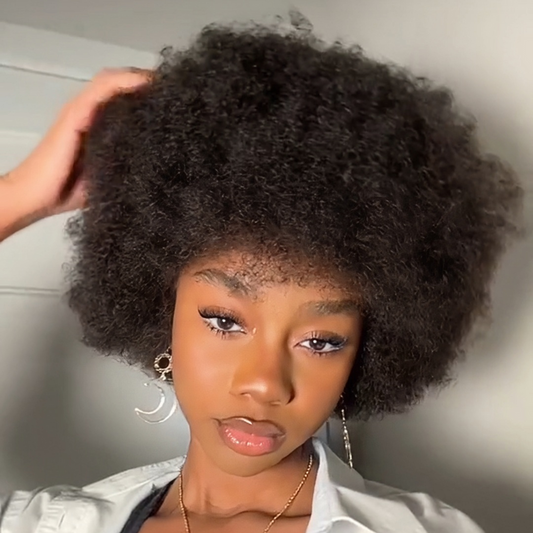 Voluminous Afro Kinky Curly 13x4 Lace Frontal Wig
