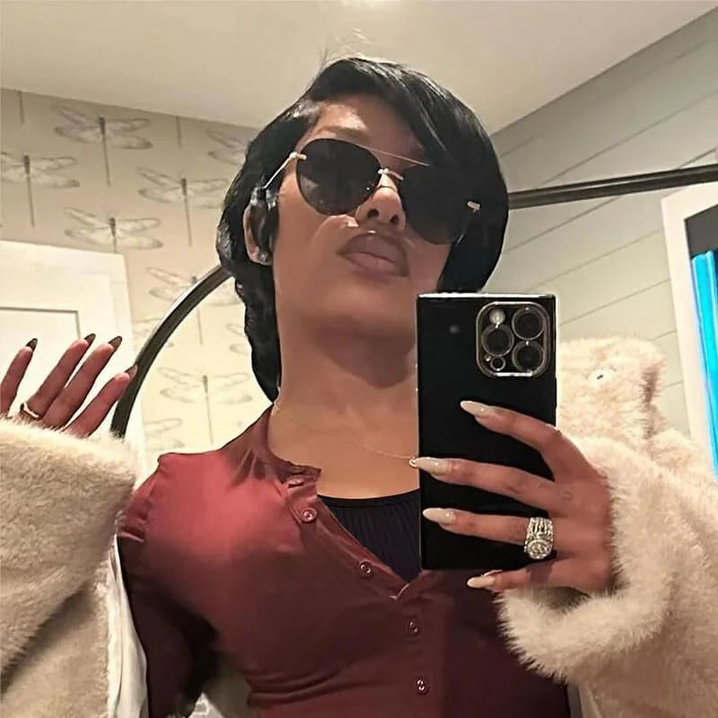 Coracrown Natural Realistic Full Lace Glueless Side Parted Bob Wig