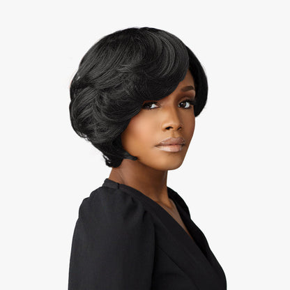 Natural Black Layered Cut Bob 13x4 Lace Frontal Wig