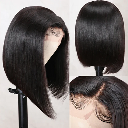 Put on & Go Natural Straight Bob 5x5 Closure Lace Wig