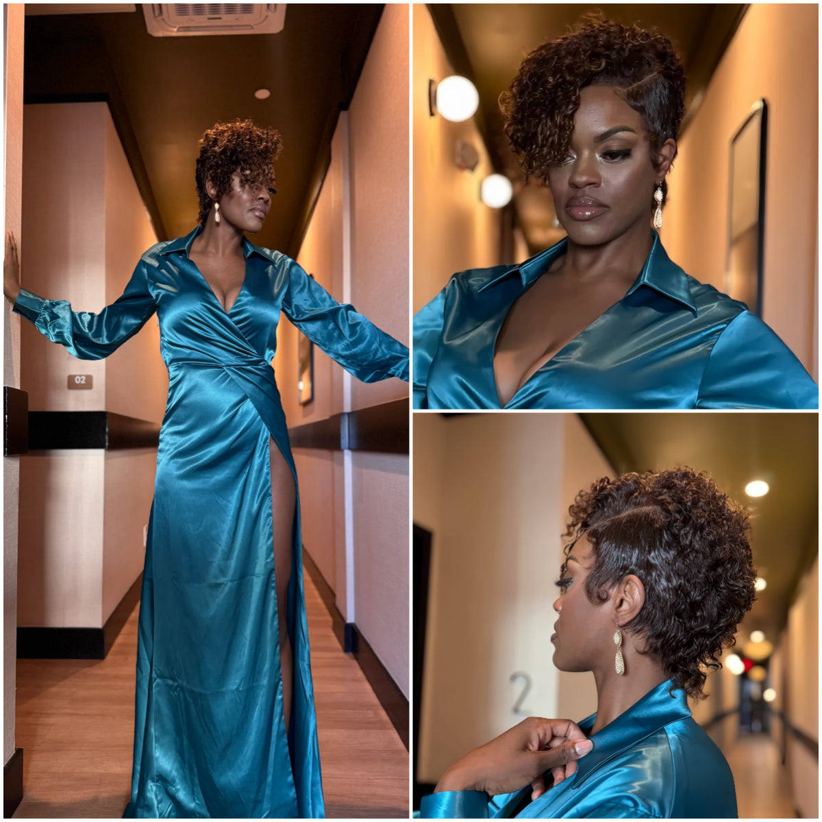 Full Lace Reddish Brown Side Part Asymmetrical Curly Short Pixie Cut Wig