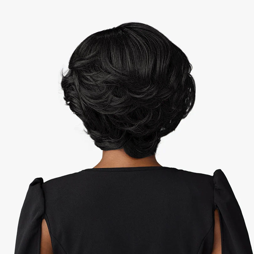 Natural Black Layered Cut Bob 13x4 Lace Frontal Wig