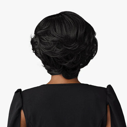 Natural Black Layered Cut Bob 13x4 Lace Frontal Wig