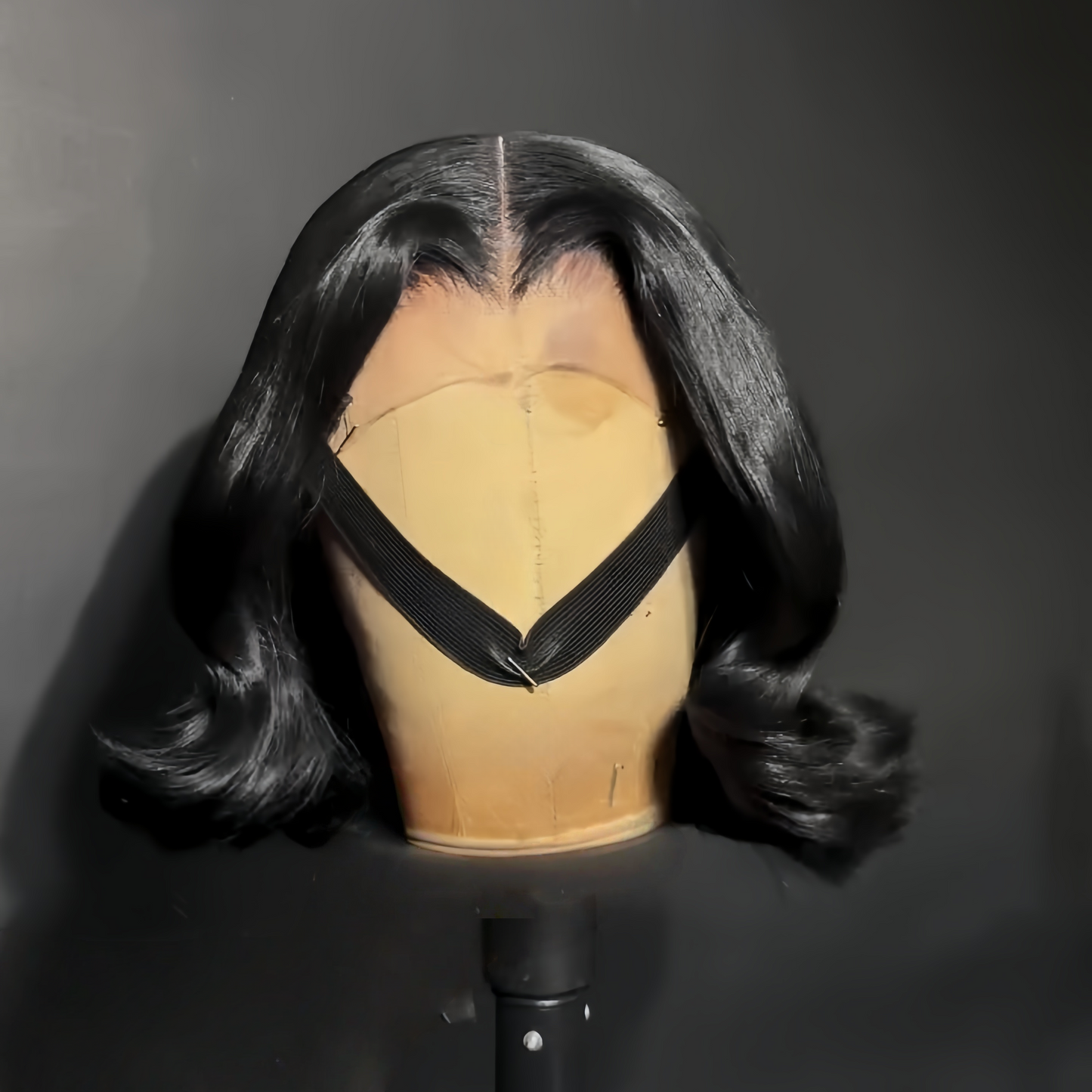 Natural Black Body Wave Bob 5x5 Lace Closure Wig 100% Human Hair