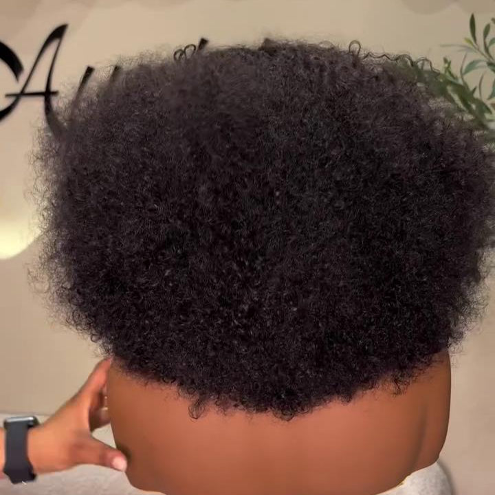 Put On & Go Voluminous  Afro Kinky Curly  Wig With Bangs
