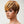 Blonde Brown Highlight Layered Pixie Cut Human Hair Wig With Bangs