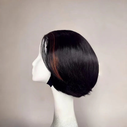 Coracrown Natural Realistic Highlights Layered Cut Bob 5×5 Lace Closure Wig