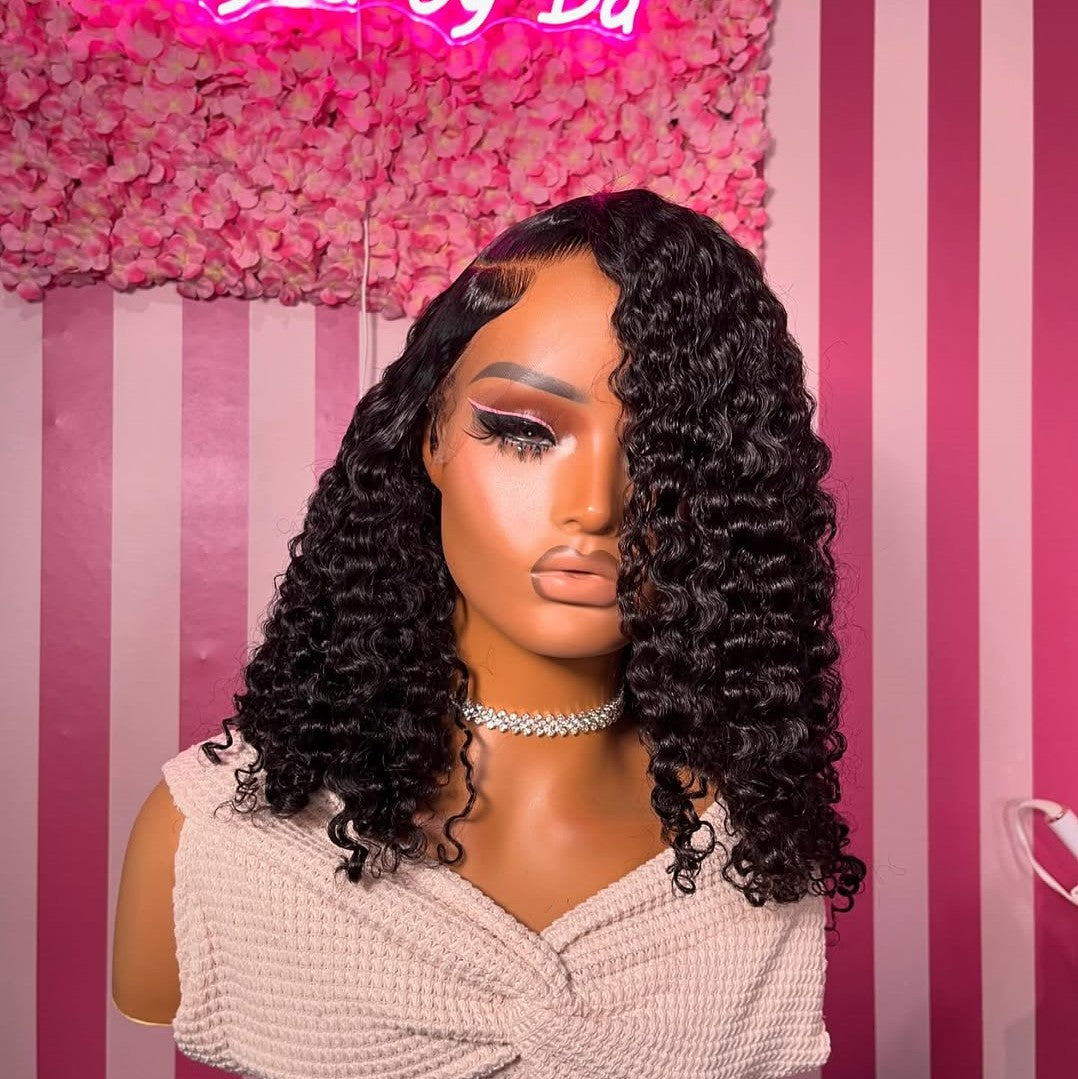 13x4 Lace Frontal Side Parted Deep Curly Wig