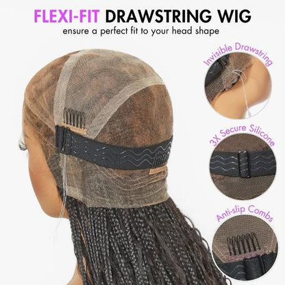 Ombre Brown HD Full Lace Yanky Twists Invisi Drawstring Wig
