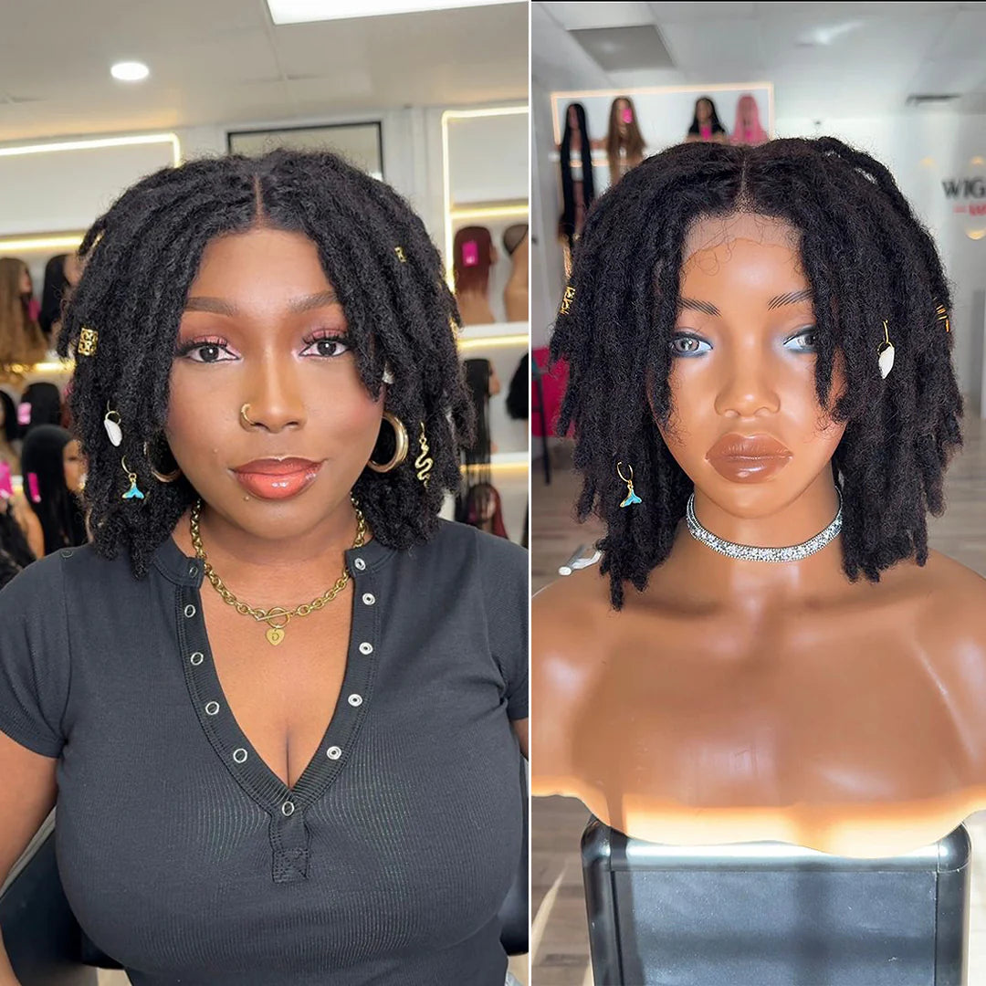 Full Lace Locs Wig With Invisi Drawstring