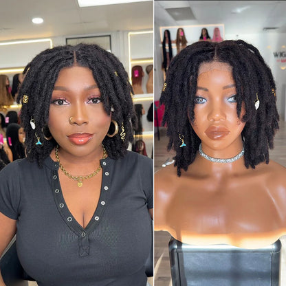 Full Lace Locs Wig With Invisi Drawstring
