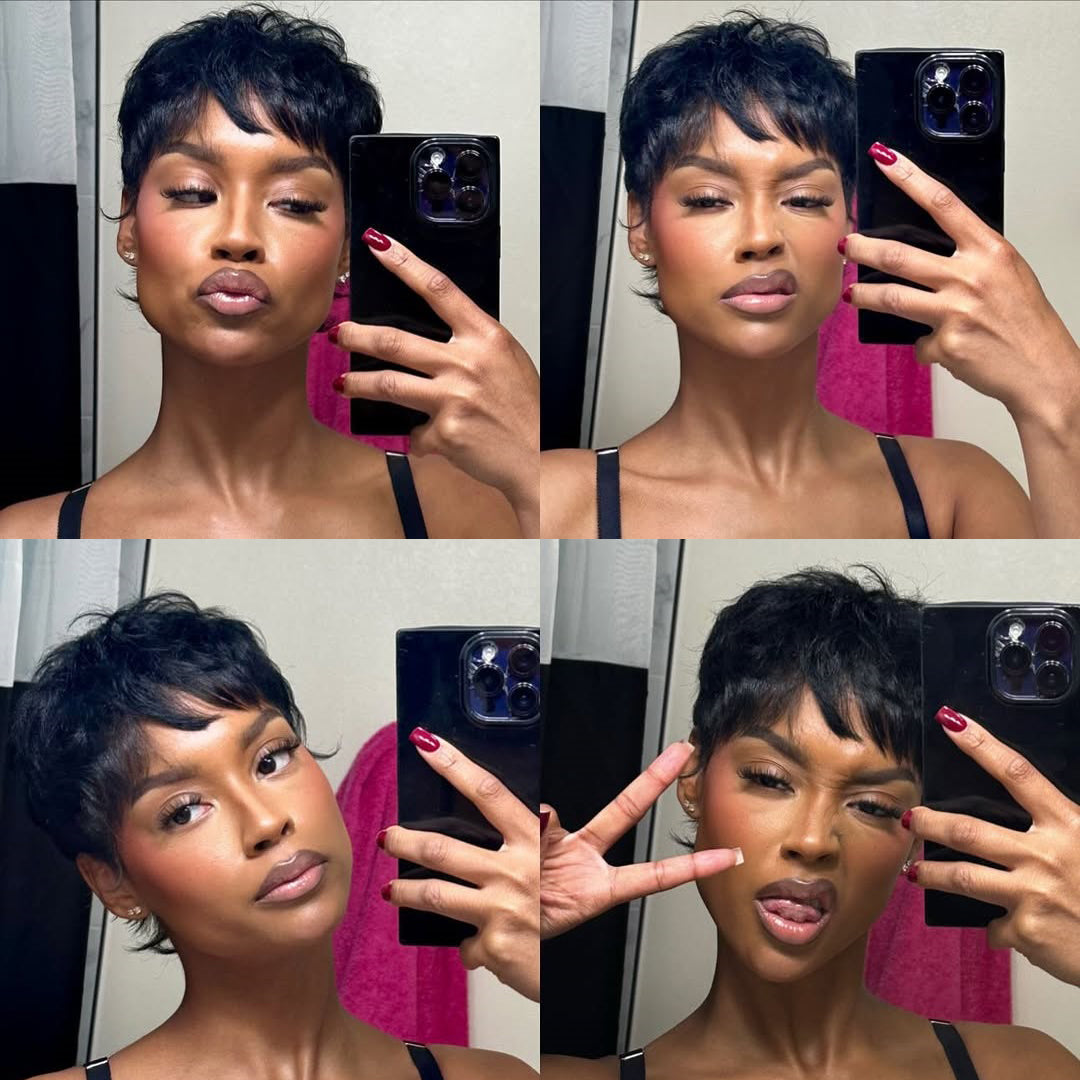 Full Lace 90s shaggy Pixie Cut Wig 100% Human Hair