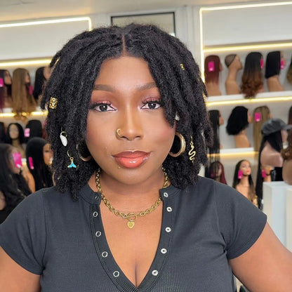 Full Lace Locs Wig With Invisi Drawstring