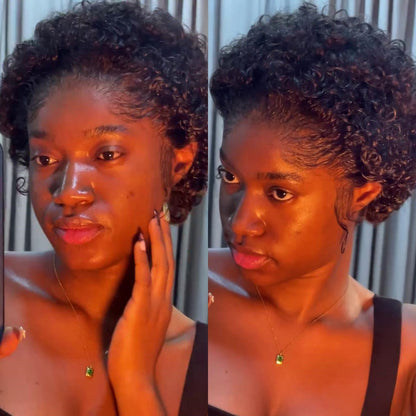 Glueless Short Curly Pixie Cut Lace Wig