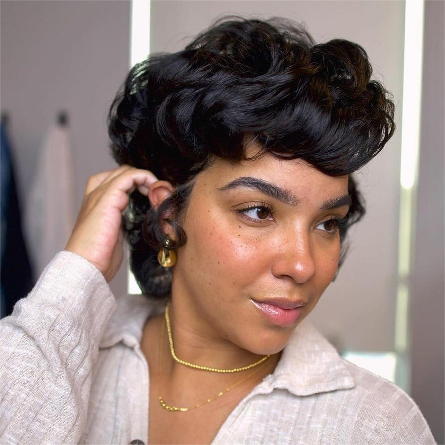 Body Wave Realistic Lace Glueless Side Parted Bob Wig
